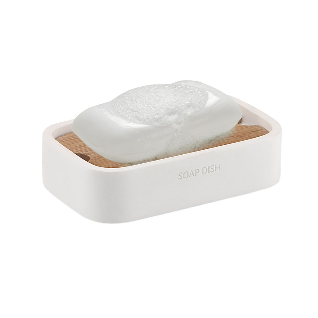 Portasapone da appoggio Gedy modello Ninfea - Bianco Matt