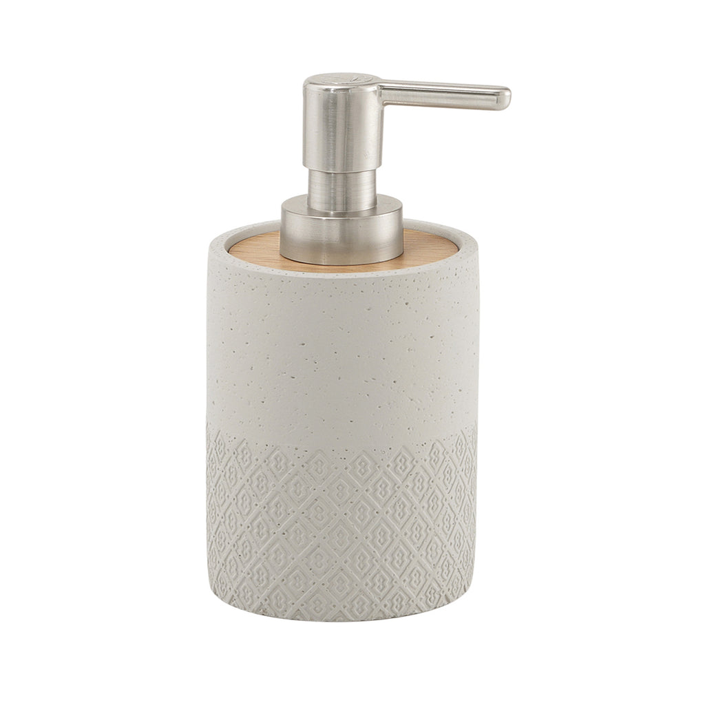Dispenser sapone in cemento e bambÃ¹ Gedy serie Afrodite - Grigio