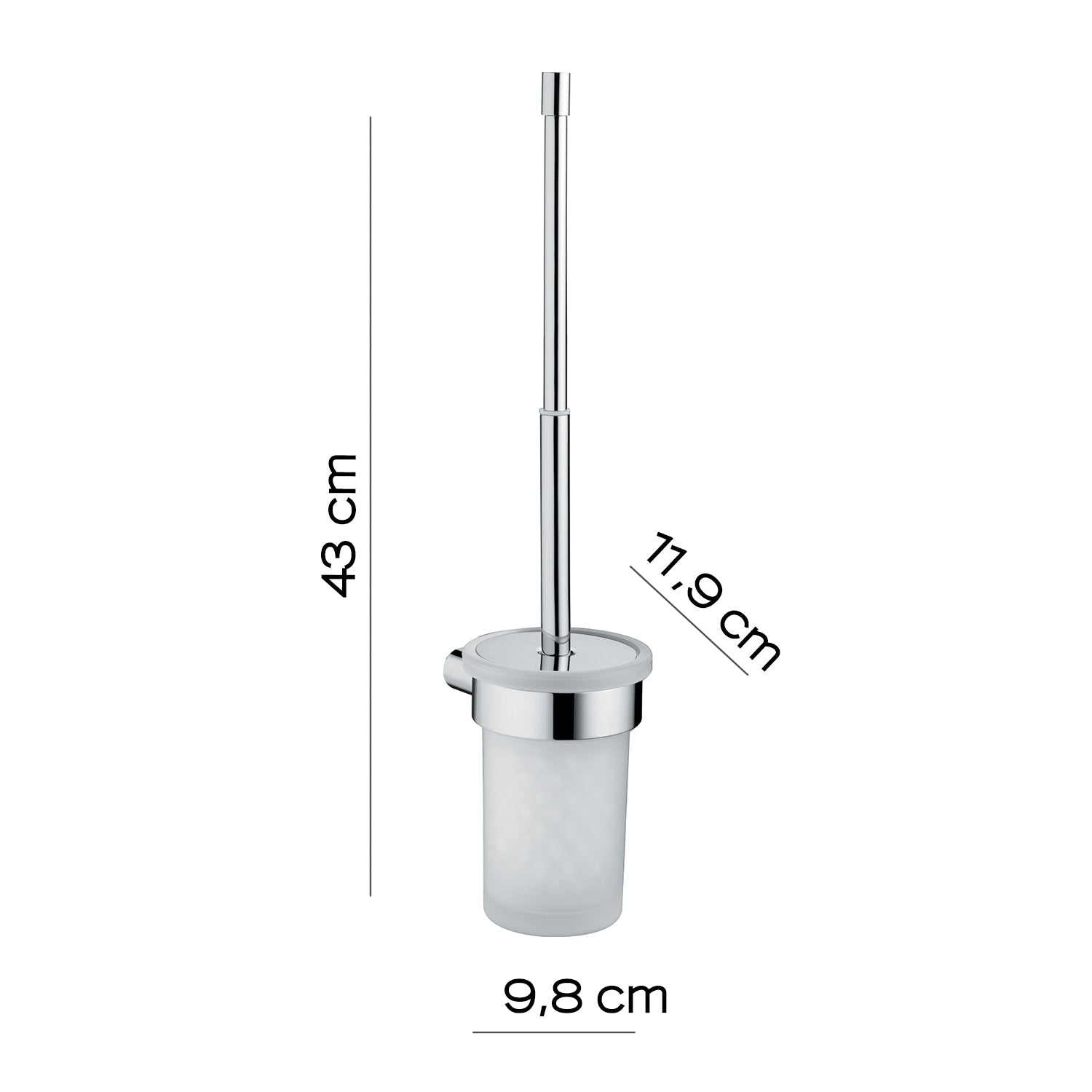 Scopino a parete Gedy serie Azzorre - Cromato