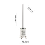 Scopino in ceramica con ciuffo in setole Gedy serie Amelie - Bianco