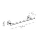 Portasalviette 35 cm a muro in Acciaio Inox Eros di Gedy - Cromato