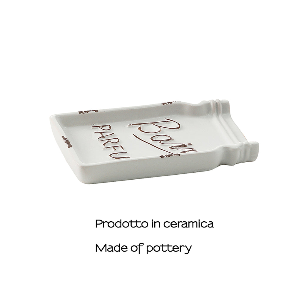 Portasapone in ceramica Gedy serie Catherine - Bianco