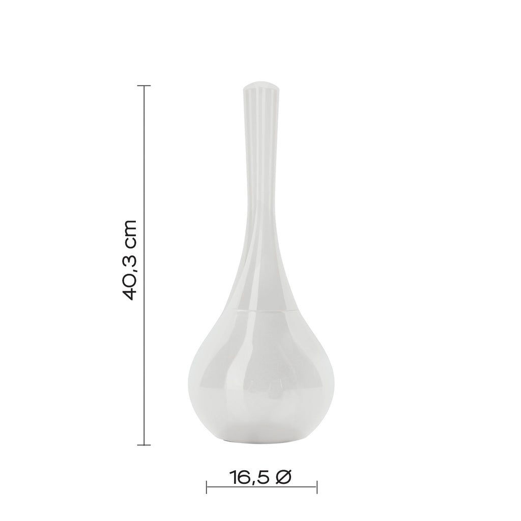 Scopino wc in ceramica con ciuffo in setole Gedy modello Azalea - Bianco