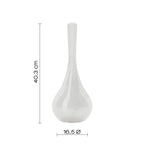 Scopino wc in ceramica con ciuffo in setole Gedy modello Azalea - Bianco