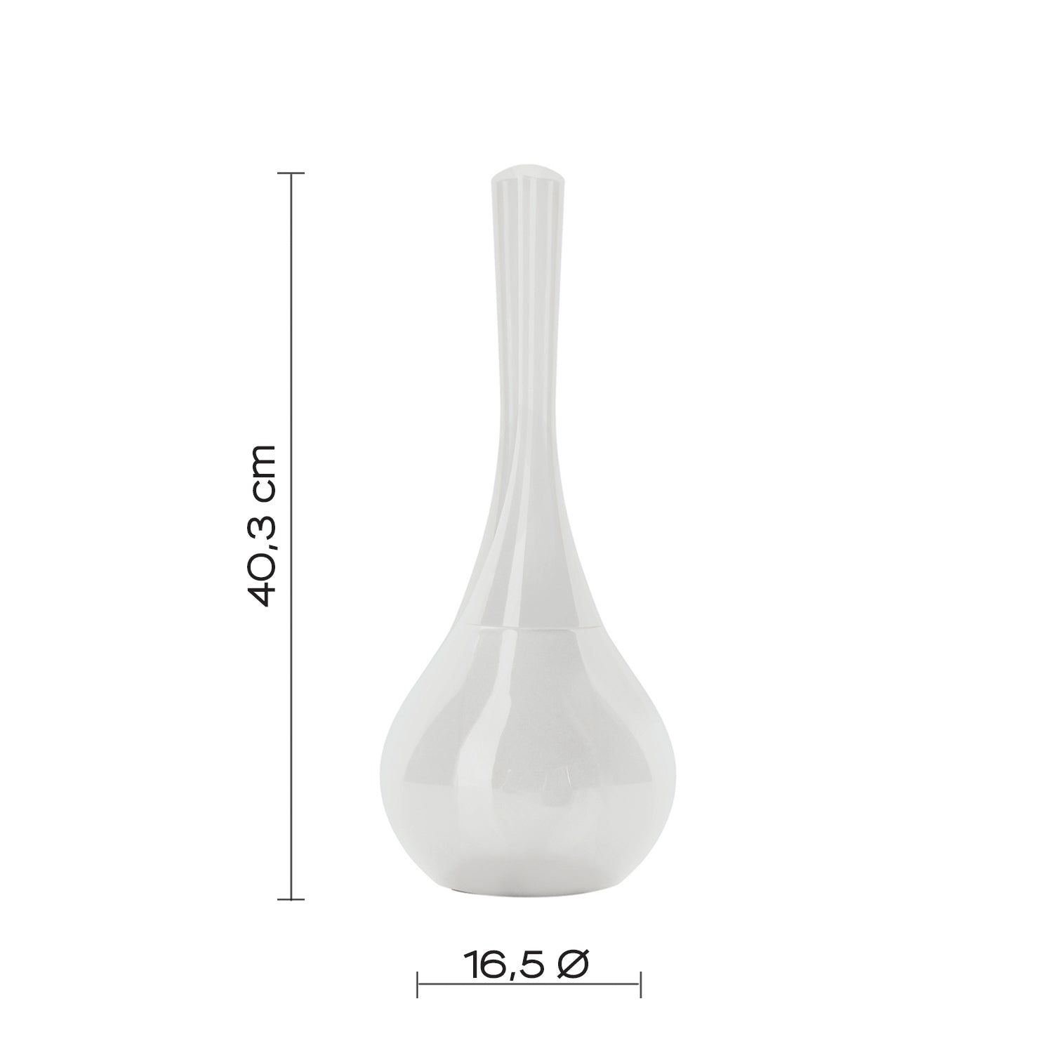 Scopino wc in ceramica con ciuffo in setole Gedy modello Azalea - Bianco