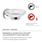 Portasapone in Acciaio Inox e Cromall Gedy serie Felce - Cromato