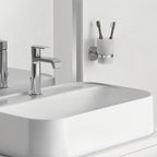 Portaspazzolini in acciaio inox e cromall Teide di Gedy - Cromato