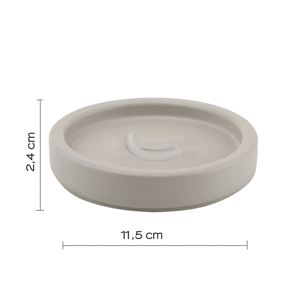 Portasapone in cemento Gedy serie Giunone - Grigio