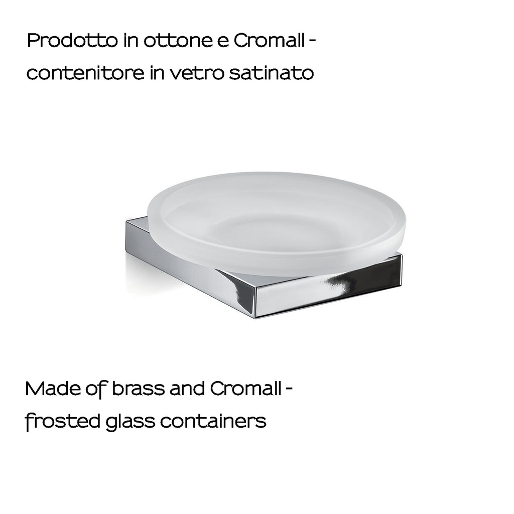 Portasapone in Ottone e Cromall Gedy serie Lanzarote - Cromato