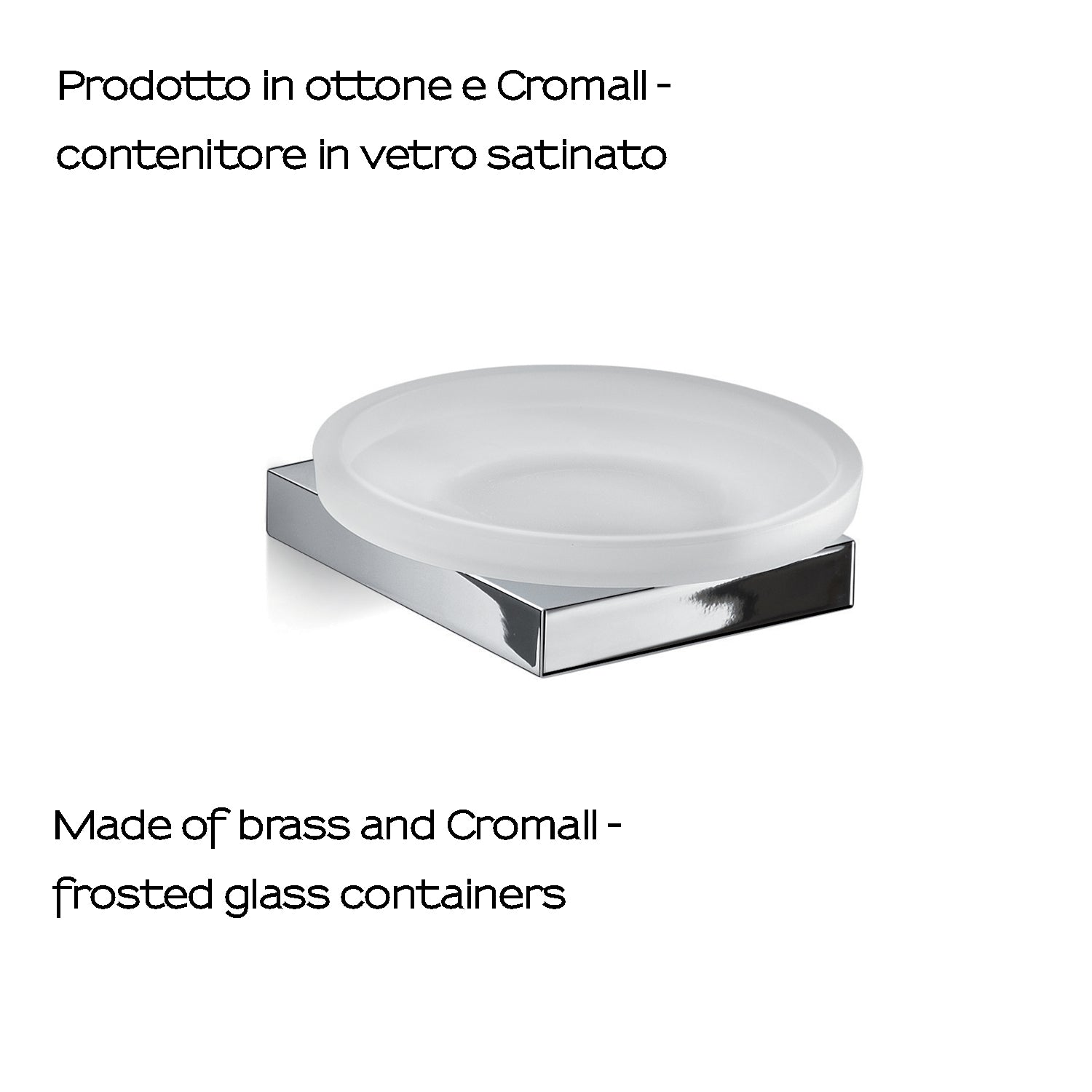 Portasapone in Ottone e Cromall Gedy serie Lanzarote - Cromato