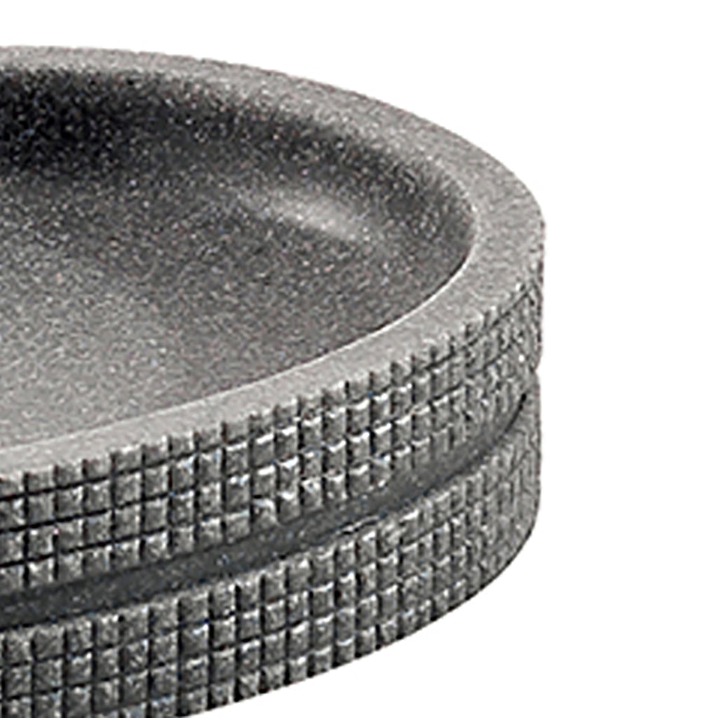 Portasapone in resina Gedy serie Petra - Grigio