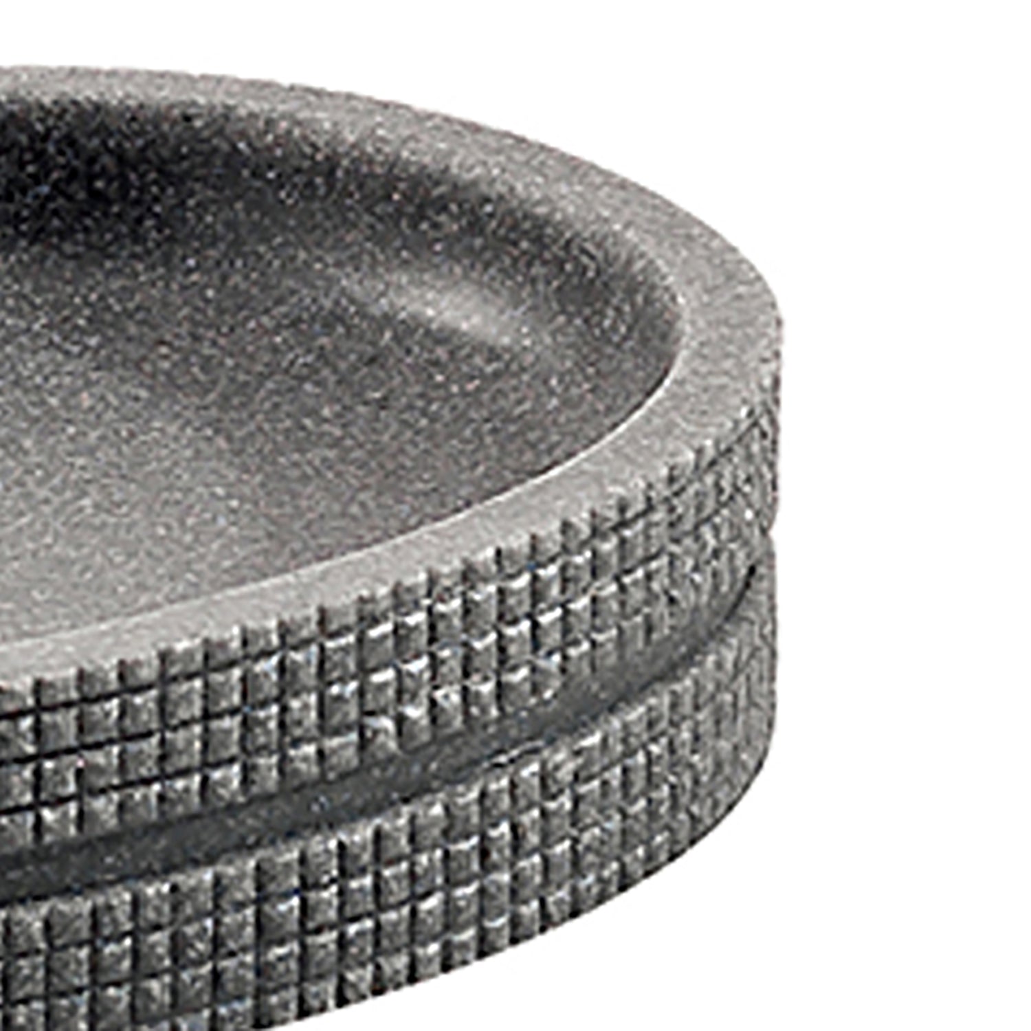 Portasapone in resina Gedy serie Petra - Grigio