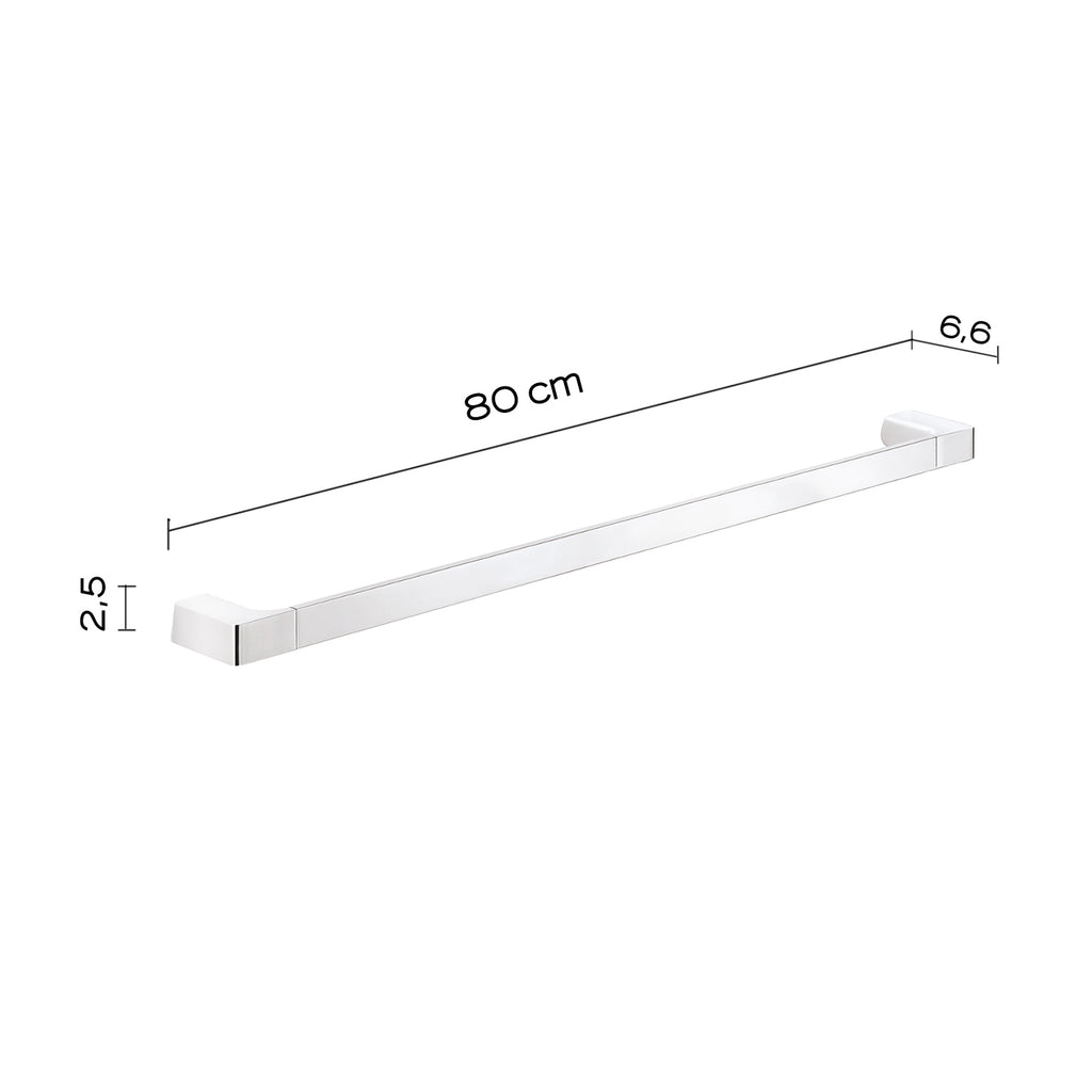 Portasalviette a muro di Gedy serie Pirenei 80 cm - Cromato