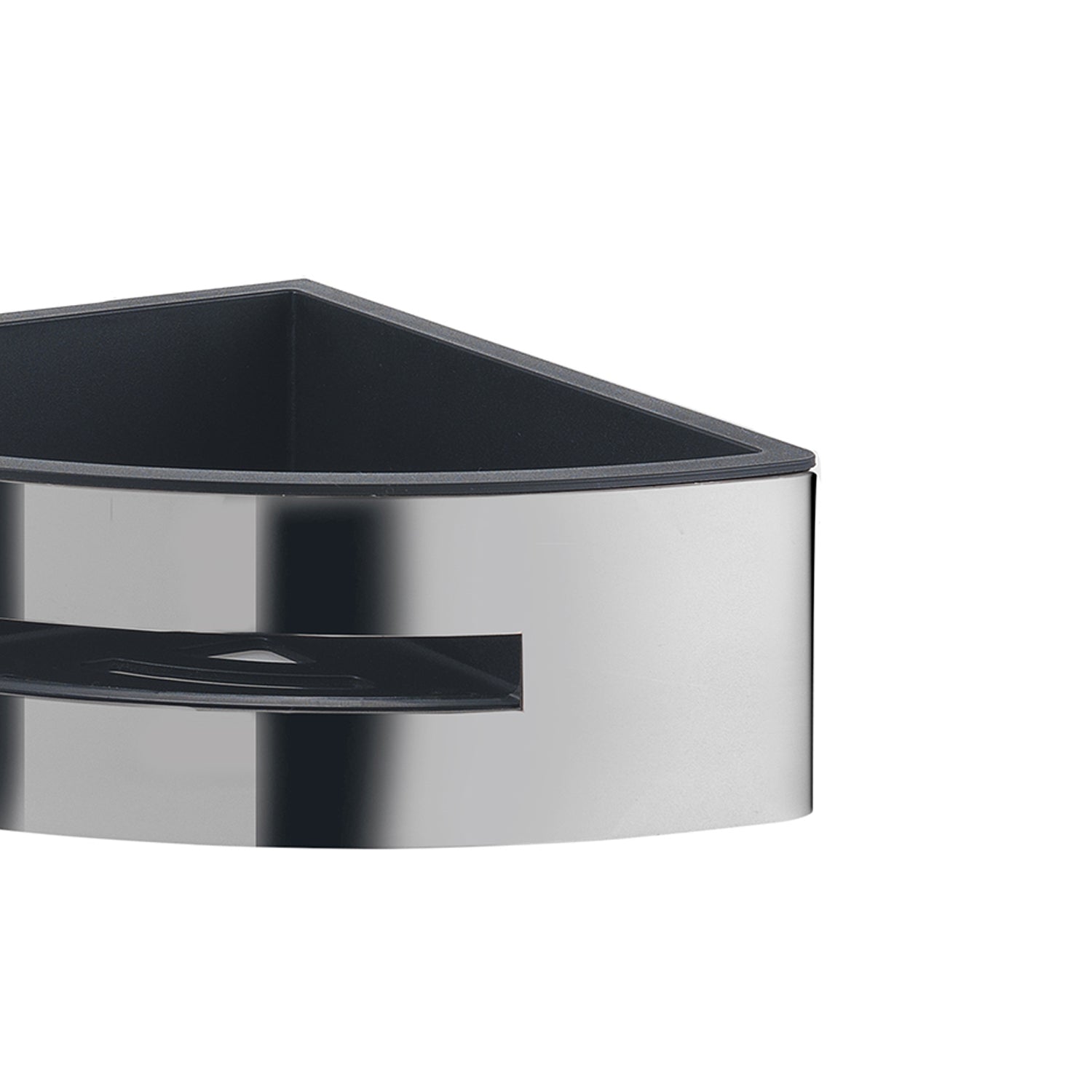 Portaoggetti doccia angolare modello Poseidon Gedy in cromo/nero