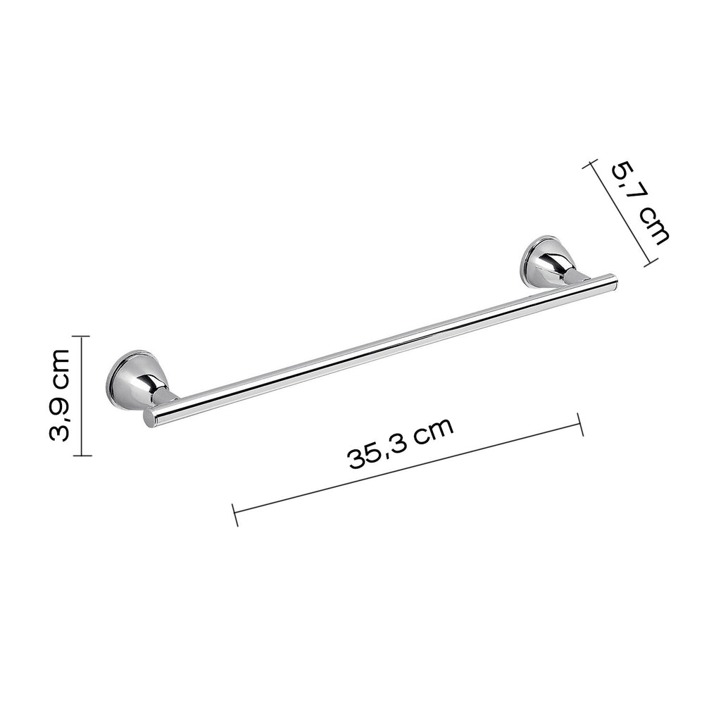 Porta asciugamani 35 cm in Acciaio Inox Genziana di Gedy - Cromato