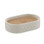 Portasapone in cemento e bambÃ¹ Gedy serie Afrodite - Grigio