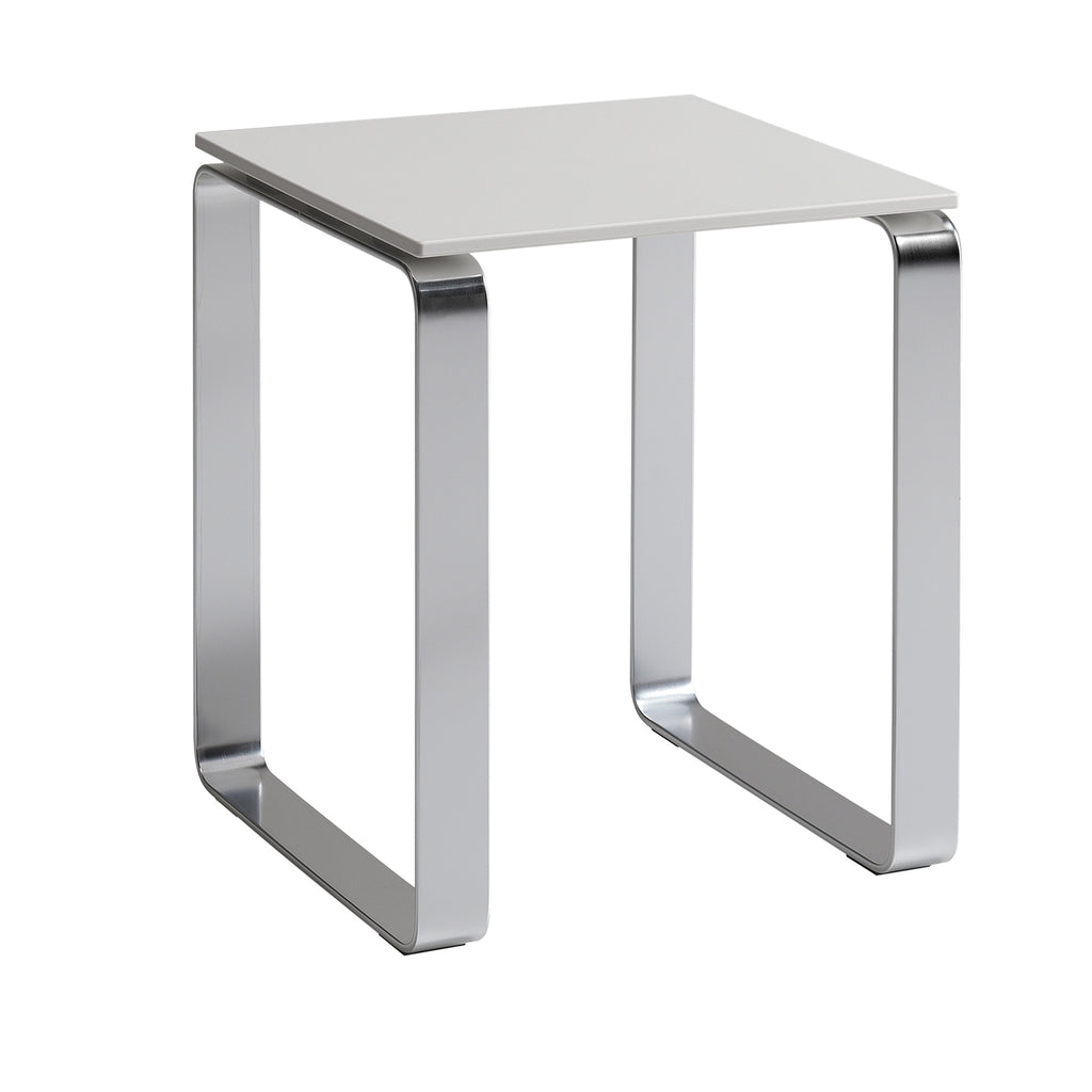 Sgabello Gedy modello Prima Classe in Alluminio e ABS - Bianco