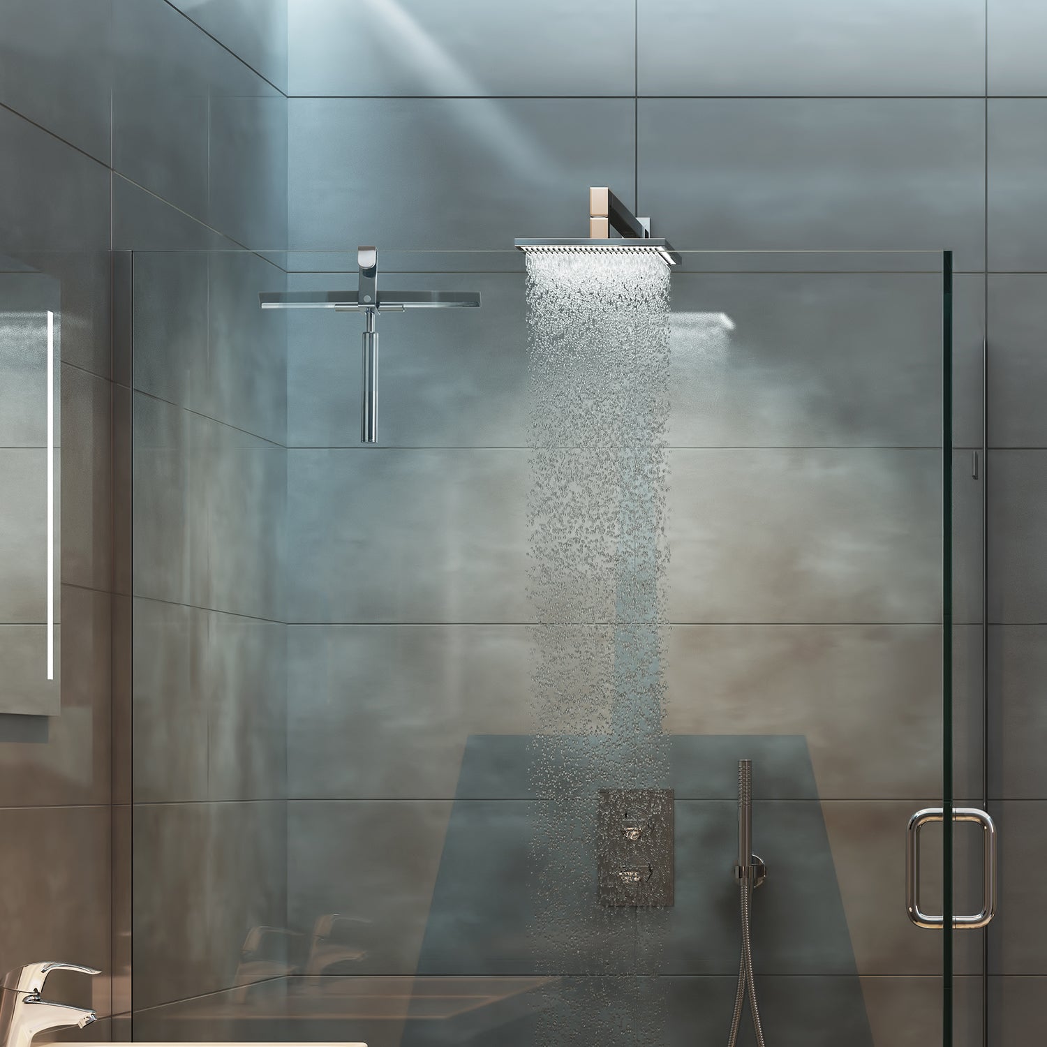 Set tergivetro e gancio modello Thor di Gedy - Cromato