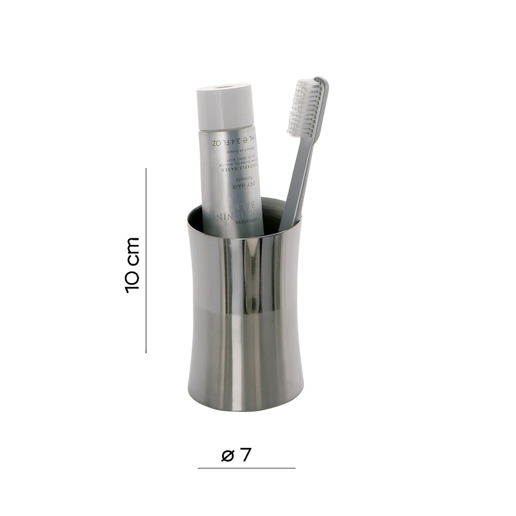 Portaspazzolini in Acciaio Inox Gedy serie Primula - Lucido/Spazzolato