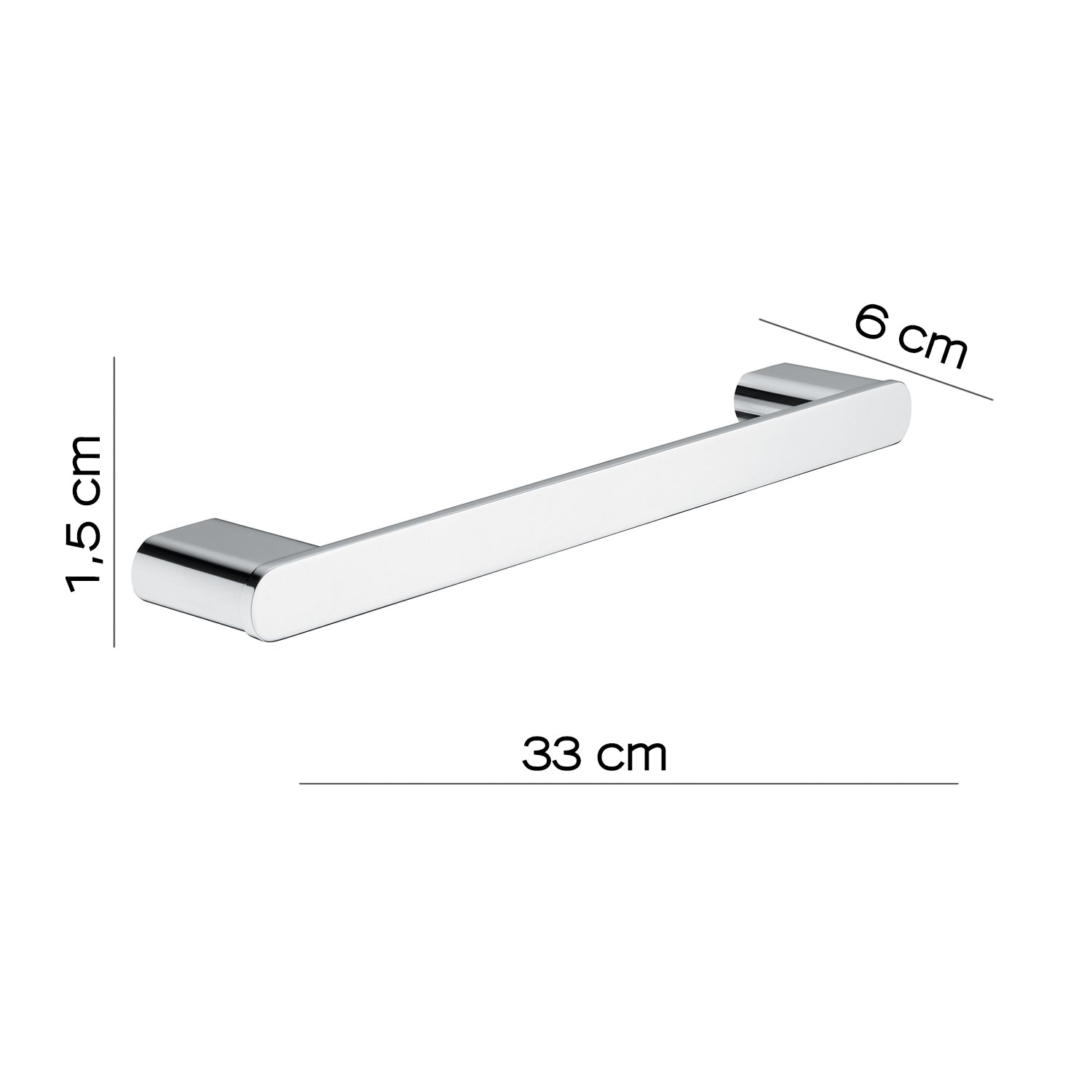 Portasalviette 35 cm a parete Gedy serie Azzorre - Cromato