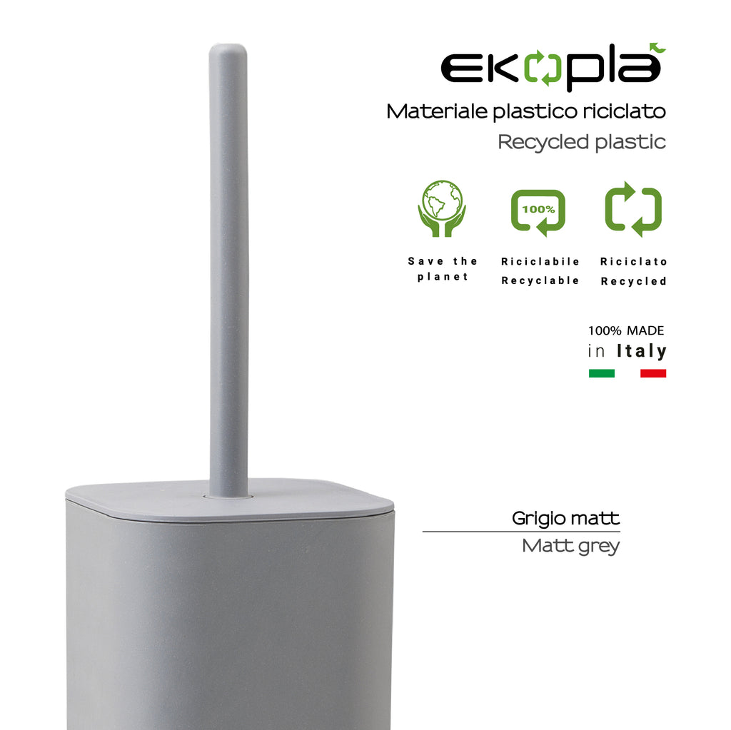 Scopino da appoggio Seventy EkoplÃ  Gedy in materiale plastico riciclato - Grigio Matt