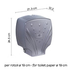 Distributore per rotoli di carta igienica di max 19 cm di Gedy - Antracite