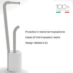 Piantana portarotolo e scopino Wc di Gedy serie Wendy - Bianco/Grigio