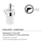 Dosasapone a muro con erogatore di Gedy serie Pirenei - Cromato