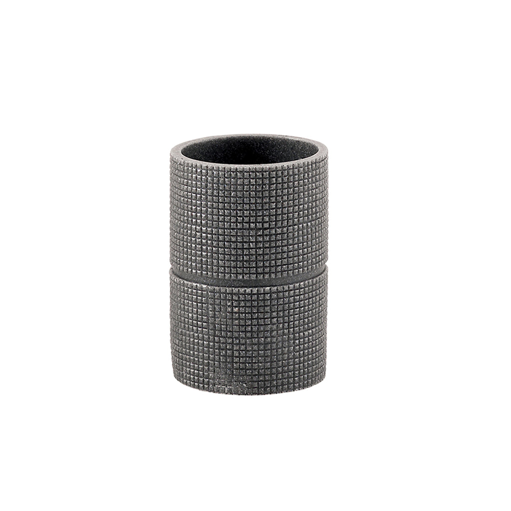 Portaspazzolini in resina Gedy serie Petra - Grigio