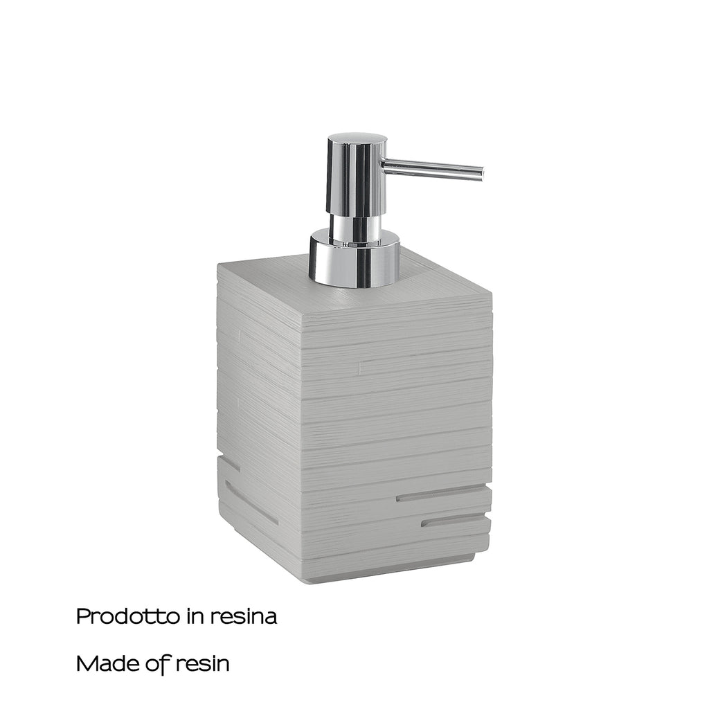 Dosasapone da appoggio con erogatore in plastica Gedy serie Quadrotto - Grigio