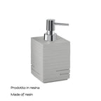 Dosasapone da appoggio con erogatore in plastica Gedy serie Quadrotto - Grigio