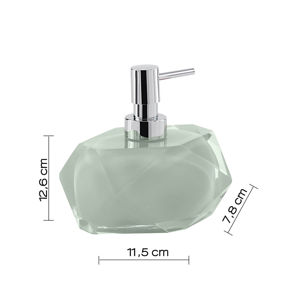 Dosasapone con erogatore in plastica cromata Gedy serie Chanelle - Verde Menta