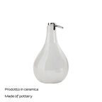 Dosasapone in ceramica con erogatore in plastica cromata Gedy modello Azalea - Bianco
