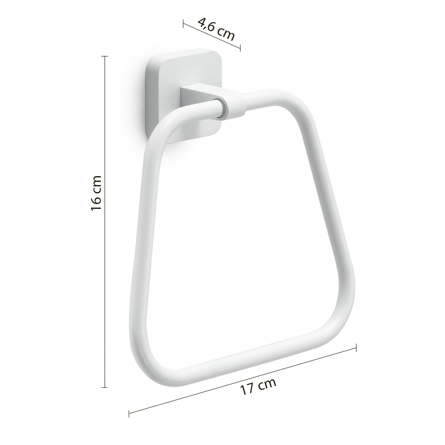 Portasalviette ad anello Gedy modello Tonga 17x4.6xH16 - Bianco Matt