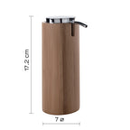 Dispenser sapone in bambÃ¹ con erogatore in plastica cromata Gedy serie Altea - Naturale