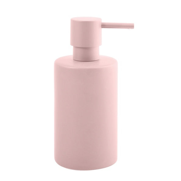 Dispenser sapone in ceramica modello Tube - Rosa Opaco