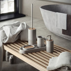 Dispenser sapone in cemento e bambÃ¹ Gedy serie Afrodite - Grigio