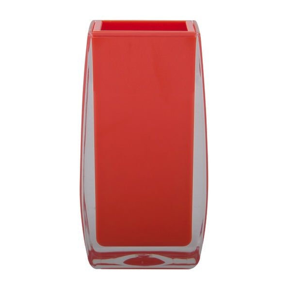 Portaspazzolini da appoggio modello Anzio in Plastica - Rosso