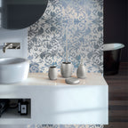 Portaspazzolini da appoggio in ceramica Gedy modello Astrid - Argento