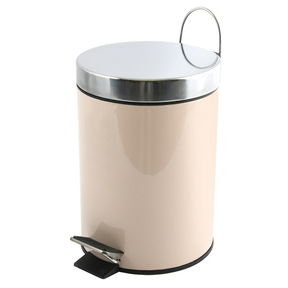 Pattumiera a pedale modello Unis da 3L in Acciaio Inox - Beige