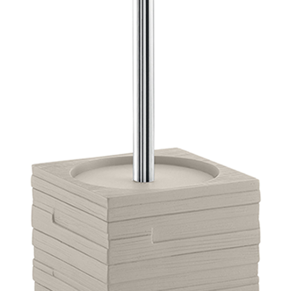 Scopino da appoggio con ciuffo in setole Gedy serie Quadrotto - Tortora chiaro