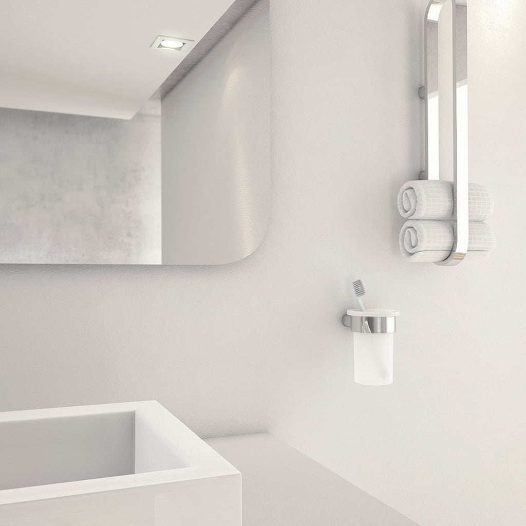Portaspazzolini a parete Gedy serie Azzorre - Cromato
