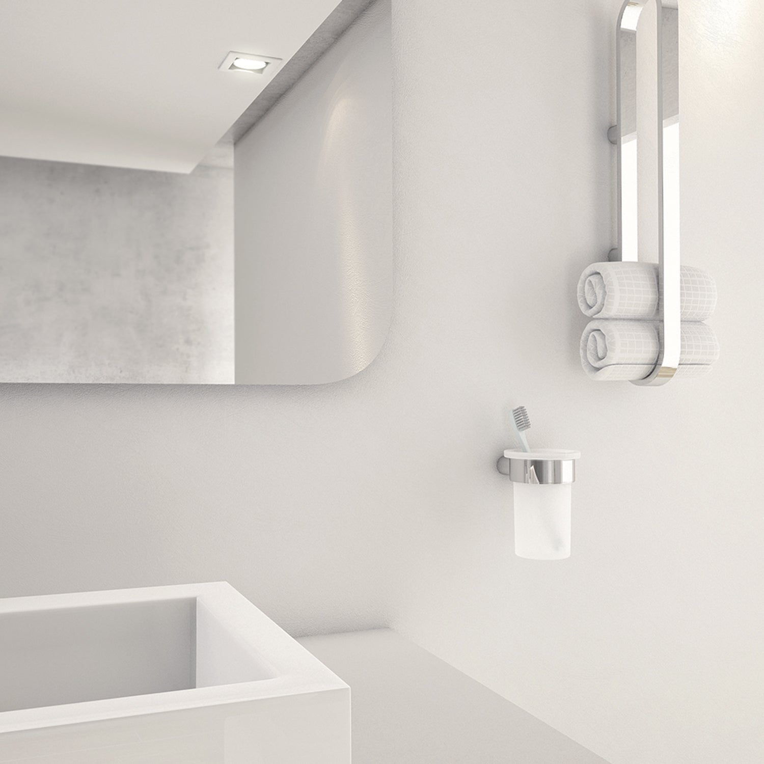 Portaspazzolini a parete Gedy serie Azzorre - Cromato