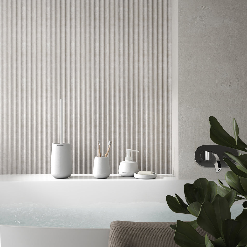 Portasapone in resina Gedy serie Kira - Bianco