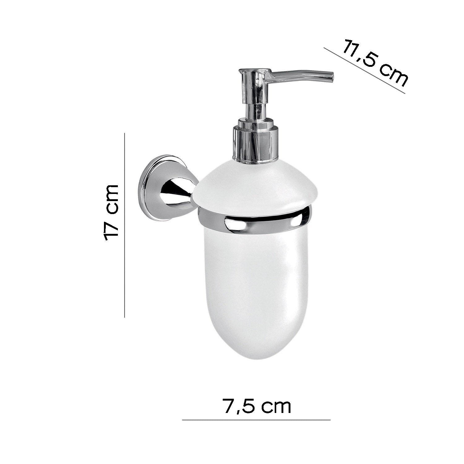 Dispenser sapone in Acciaio Inox Genziana di Gedy - Cromato