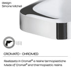 Portasapone inamovibile in Cromall Outline di Gedy - Cromato