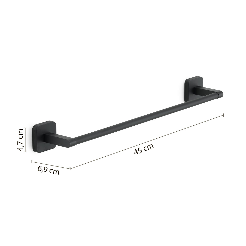 Portasalviette 45 cm Gedy modello Tonga 45x6.9xH4.7 cm - Nero Matt