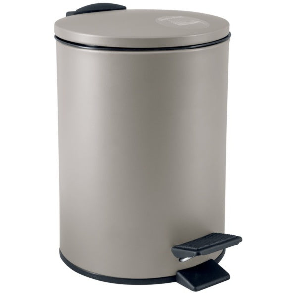 Pattumiera a pedale modello Adelar capienza 3 Litri colore tortora opaco