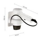 Phon 1200W con supporto a parete modello Albatros di Gedy - Bianco