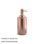 Dispenser sapone in Acciaio Inox con erogatore in plastica ramata di Gedy serie Elettra - Rame